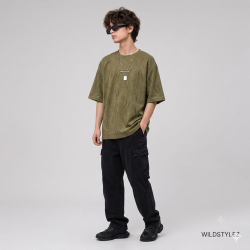 تیشرت مردانه وارداتی مدل WildStyle کد HL88327 (پارچه بافتدار)